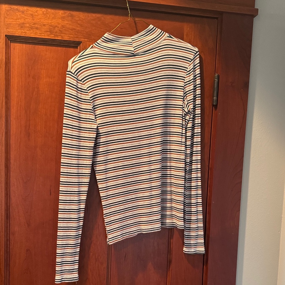 Daytrip Multistripe Mock Neck Long Sleeve Top - Picture 4 of 4